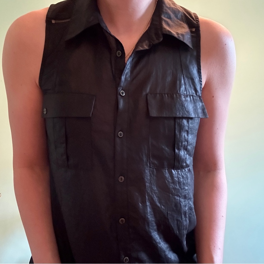 Guess Soft Leather-Look Top - Picture 3 of 11